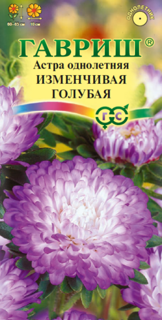 Астра Изменчивая голубая 0,3 г, пионовидная
