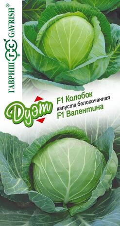 Капуста белокоч. Валентина F1 0,05 г+Колобок F1 0,05 г серия Дуэт Н21 Капуста белокоч. Валентина F1 0,05 г+Колобок F1 0,05 г серия Дуэт Н21