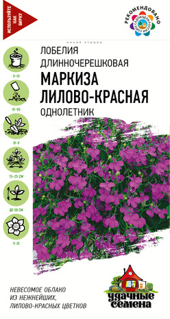 Лобелия Маркиза лилово-красная, ампельная * 0,01 г Уд. с.
