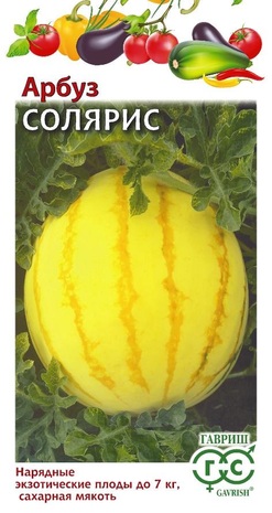 Арбуз Солярис 5 шт. с желтой мякотью Н24 Арбуз Солярис 5 шт. с желтой мякотью Н24