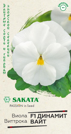 Виола Динамит Вайт F1 Виттрока 5 шт.* Саката сер. Элитная клумба