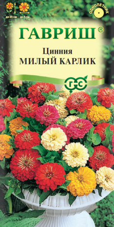 Цинния Милый карлик, смесь 0,5 г Н14